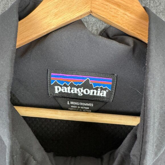 Patagonia Adze Jacket Men's Large Black Polartec Hybrid Softshell Full Zip - Picture 3 of 8